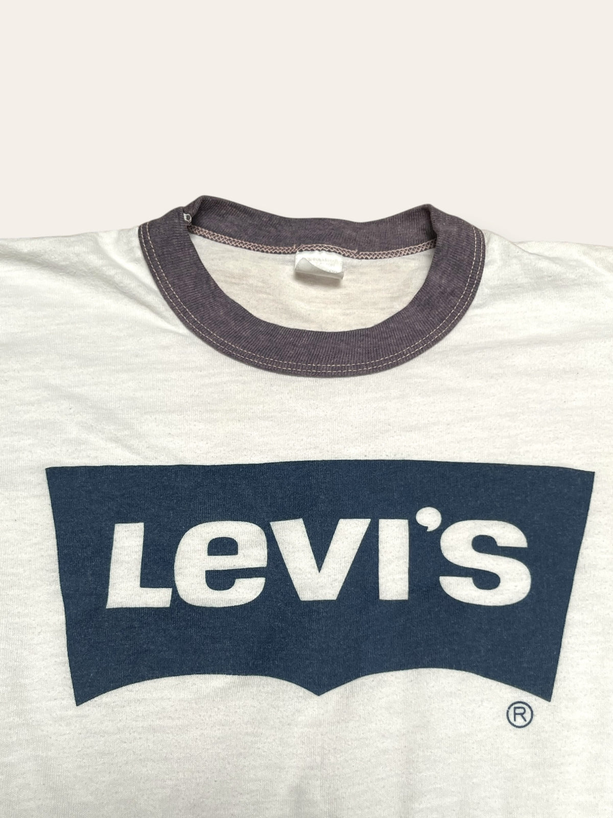 Vintage 1970’s Levi's Ringer T-Shirt | Thin Single Stitch Tee Batwing Levis Logo