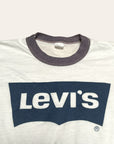 Vintage 1970’s Levi's Ringer T-Shirt | Thin Single Stitch Tee Batwing Levis Logo