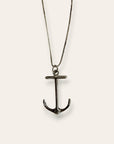 Vintage Sterling Silver Anchor Necklace | Nautical 925 Silver Pendant