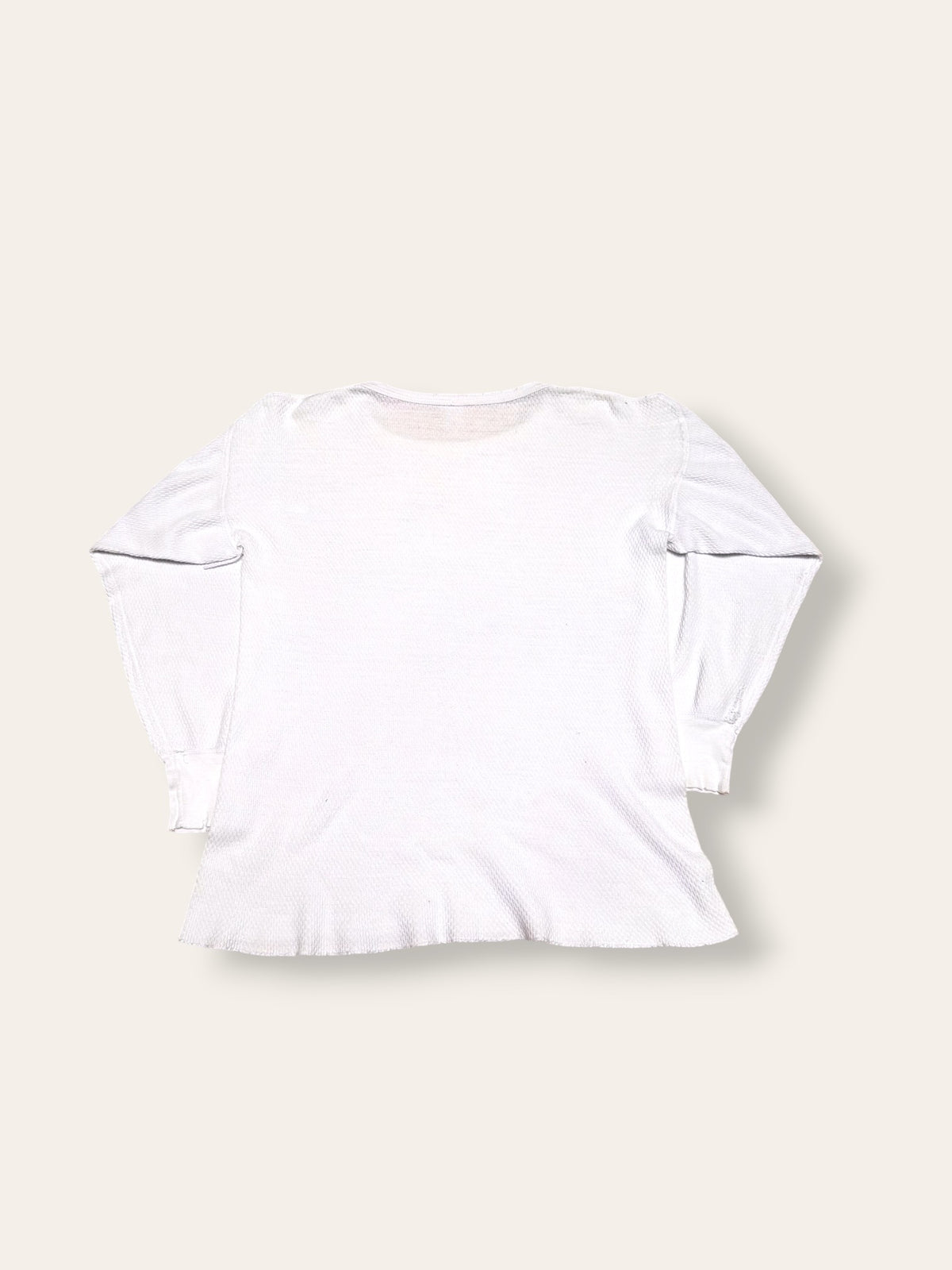 Vintage 1970s Airbrush Thermal Shirt| Handmade Folk Art Top