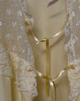 Vintage 1930s Silk & Lace Bed Jacket | Silk Lingerie Layering Top