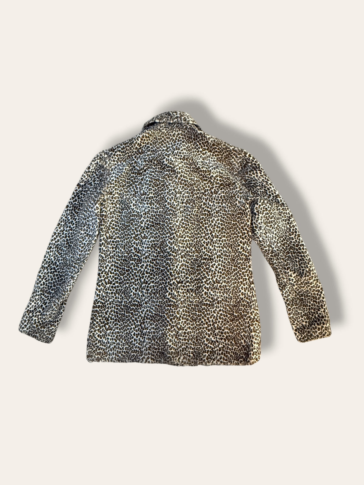 Vintage 1960s Leopard Print Faux Fur Shirt Jacket | Chuck Howard Boutique Clothing