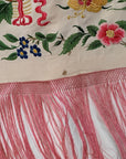 Vintage 1920’s Manton De Manila Silk Embroidered Double-Sided Piano Shawl ///SOLD///