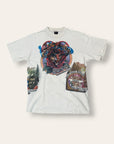Vintage 1975 Kelley Mouse Studio Test Print T-Shirt | San Francisco, Tiger Rose Graphic Tee | Rare 1970s Psychedelic Art T-Shirt