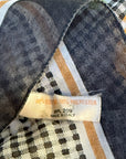 Vintage 1960s Floral Motif Gingham Bandana |  Made in Italy