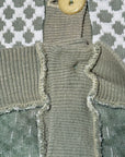 Vintage 1940’s Sage Jacquard Knit Cardigan