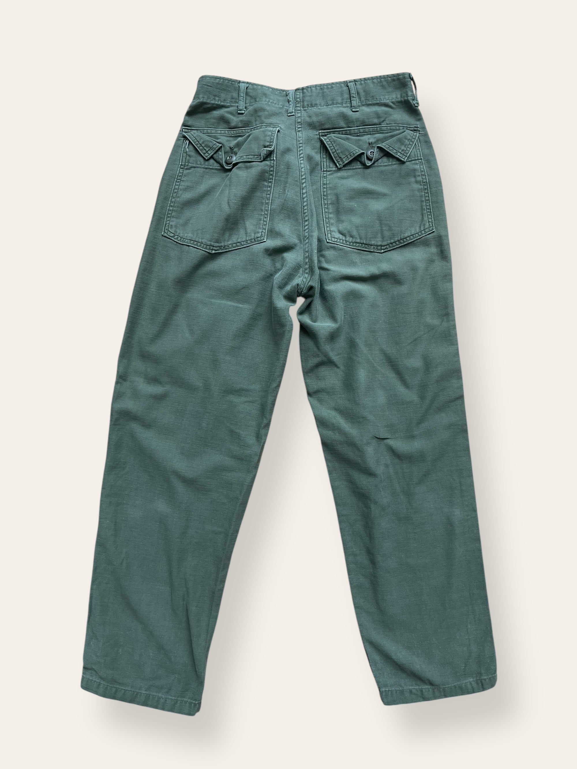 Vintage 1970’s US Army Issue Sateen OG-107 Baker Pants W:32