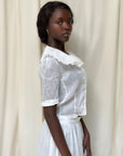 Vintage Edwardian Organza Cotton Blouse