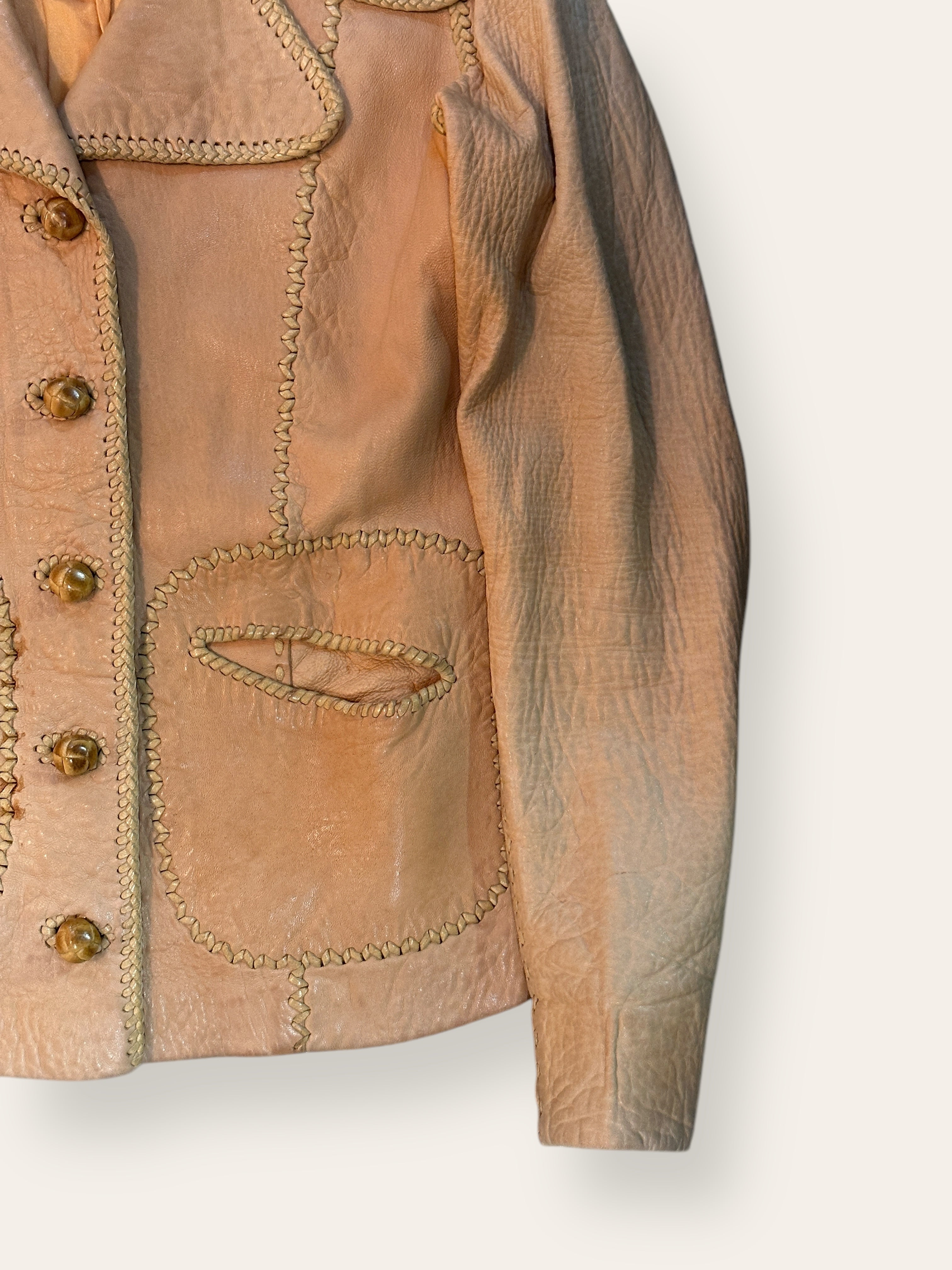 Vintage 1960's North Beach Whipstitch Leather Jacket – Afterlife