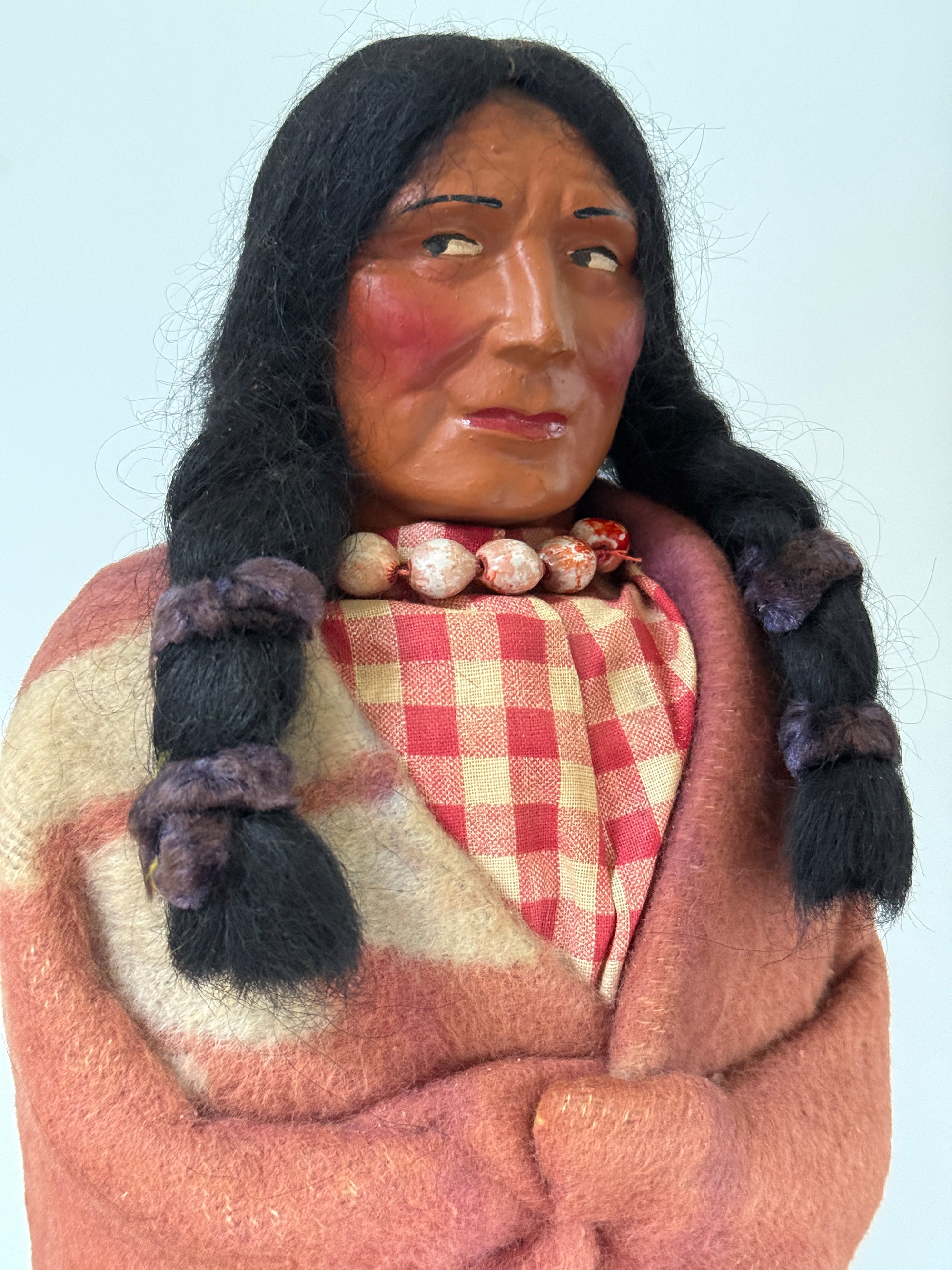 Vintage 1940s Skookum Native American Doll | Handcrafted Black Hills Souvenir Figure