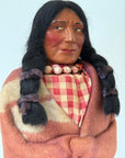Vintage 1940s Skookum Native American Doll | Handcrafted Black Hills Souvenir Figure