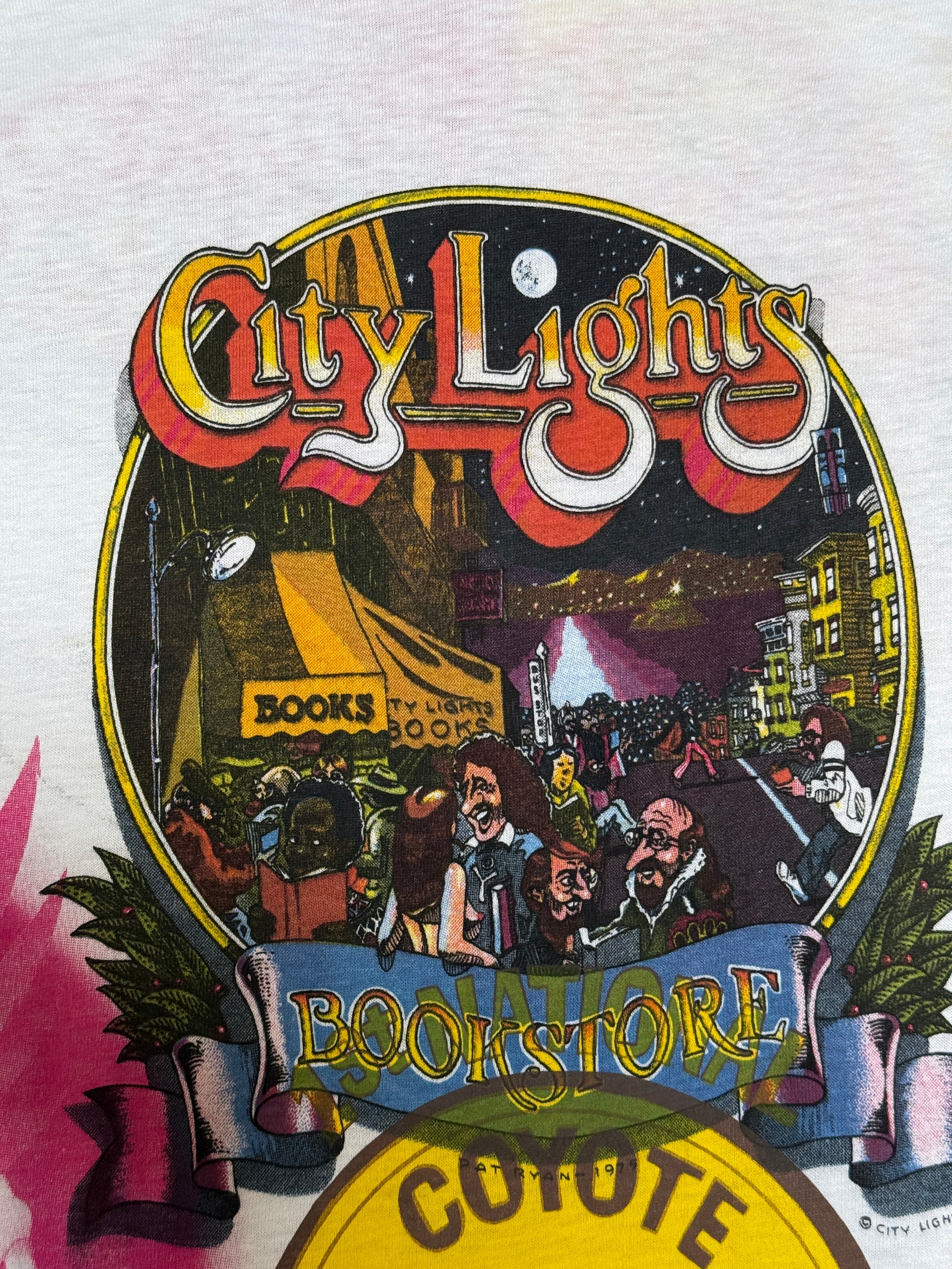 Deadstock Vintage 1974 Kelley Mouse Studio Test Print T-Shirt | City Lights Bookstore | Hookers Convention Graphic | Rare 1970s Psychedelic Art T-Shirt