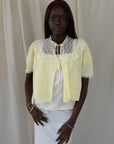 Vintage 1930s Silk & Lace Bed Jacket | Silk Lingerie Layering Top