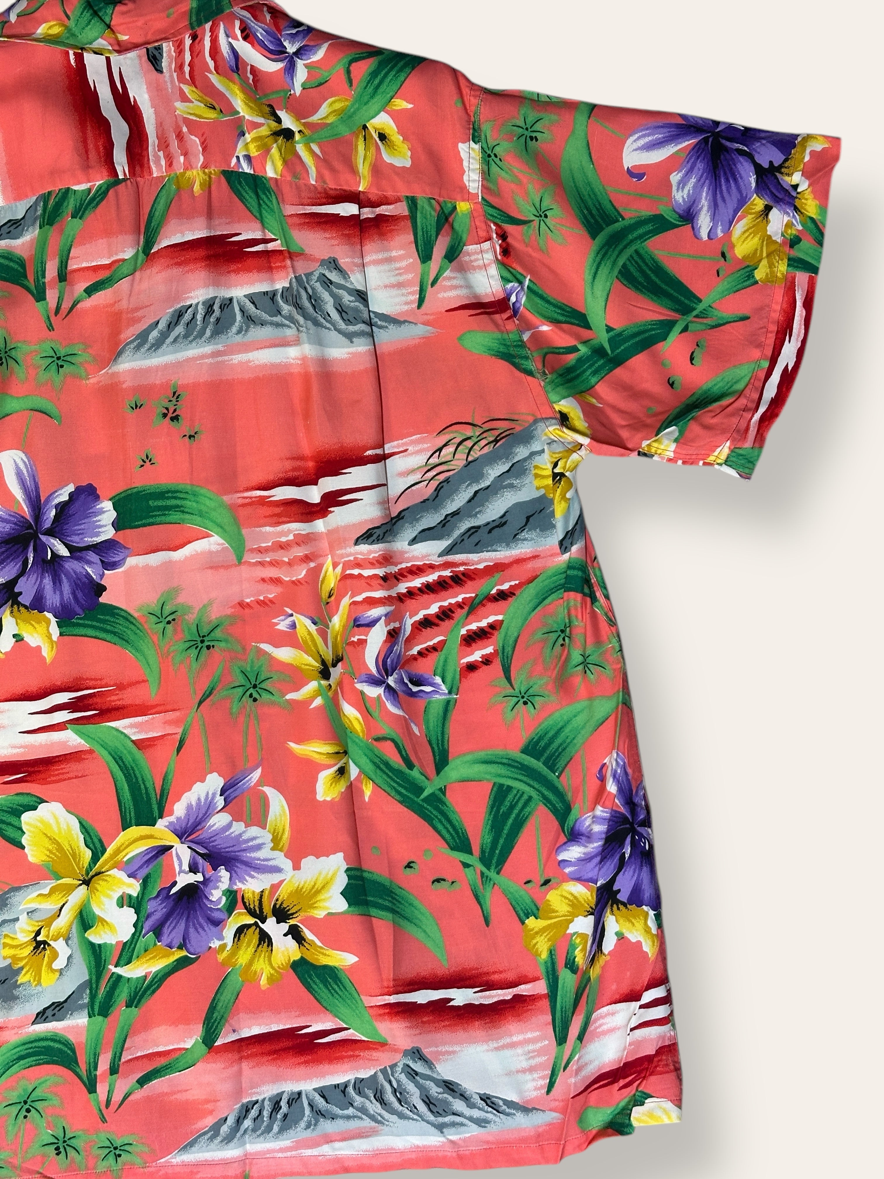 Vintage 1950's Penney's Made In Japan Rayon Hawaiian Shirt
