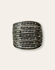 Vintage Navajo Twisted Sterling Silver Cuff | Chunky 925 Silver Native American Bracelet