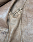 Vintage 1930s Suede Leather Cossack A-1 Chinstrap Jacket | Vintage Sport Coat Talon Zipper Side Buckles