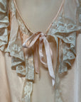 Vintage 1930s Silk & Lace Bed Jacket | Silk Lingerie Top