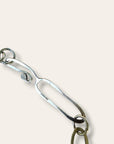 Vintage Sterling Silver Handmade Paperclip Link Necklace | 14.5" Chunky Chain