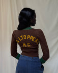 Vintage 1940’s Hilltoppers M.C. Wool Cardigan Sweater