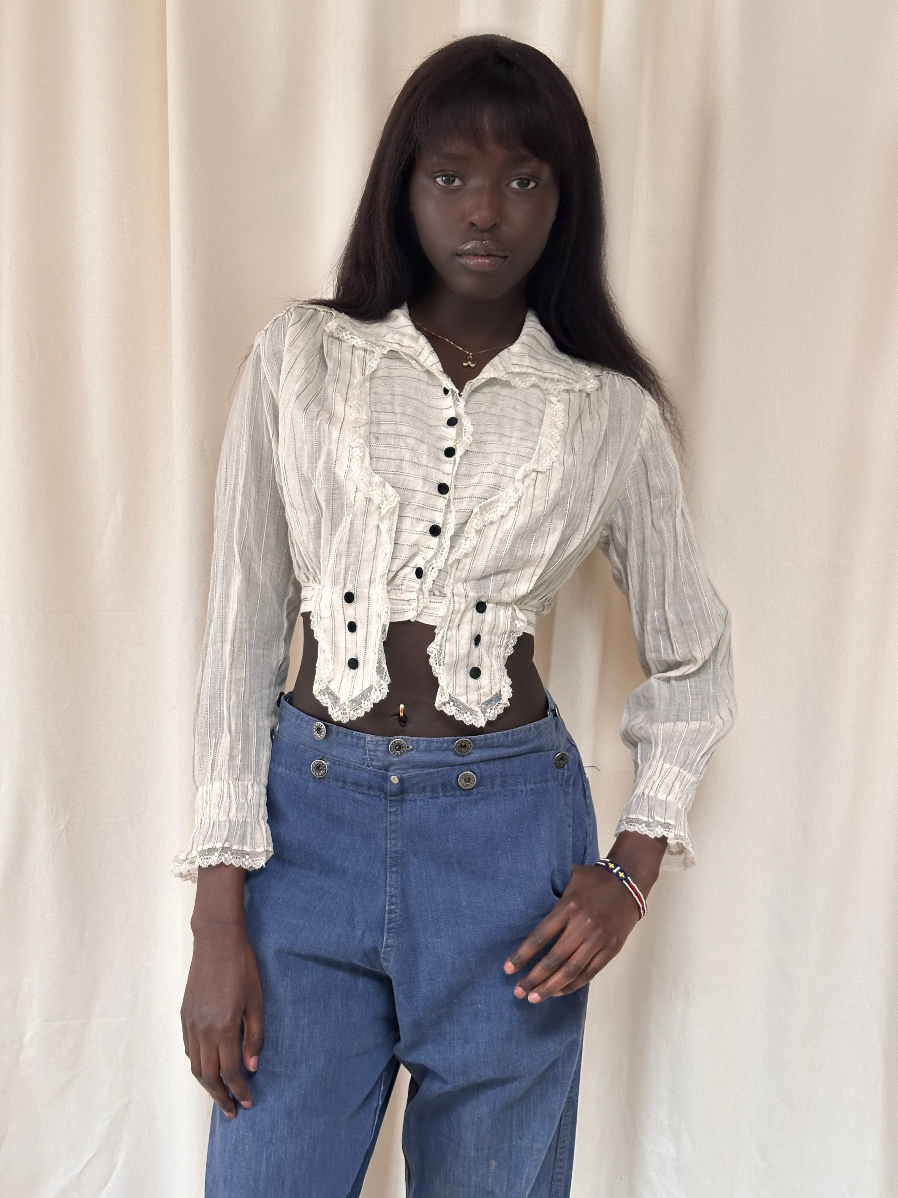 Vintage Edwardian Striped Gauze Blouse – Afterlife Boutique