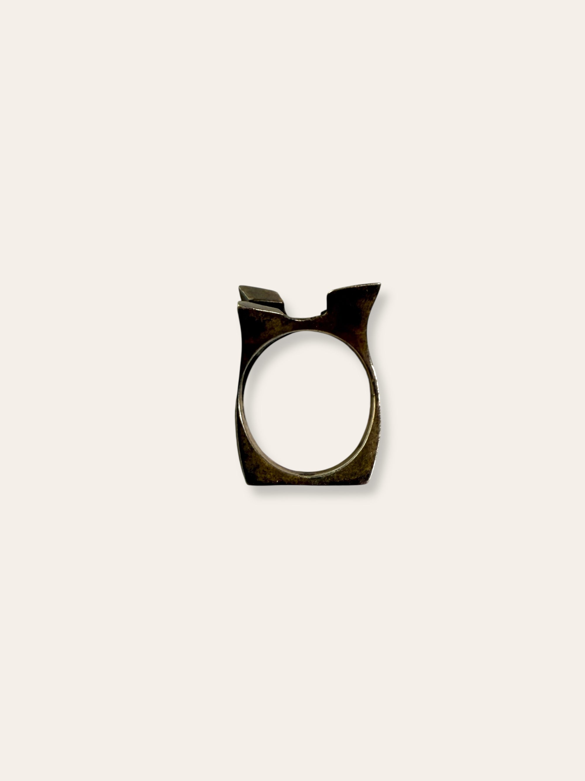 Vintage Modernist Sterling Silver Ring Size 7.5