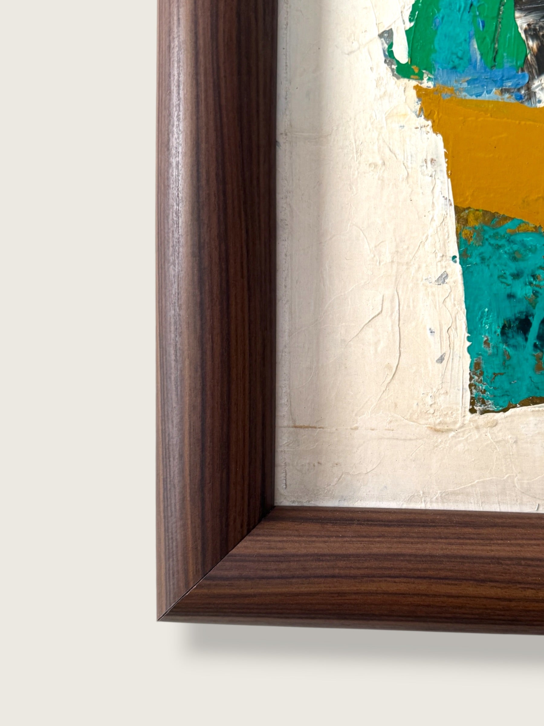 Vintage 1950s Bassett Mid-Century Modern Abstract Painting | Vintage MCM Painting
