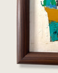 Vintage 1950s Bassett Mid-Century Modern Abstract Painting | Vintage MCM Painting