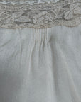 Vintage 1920’s Deadstock Cream Lace & Silk Step In Slip Dress