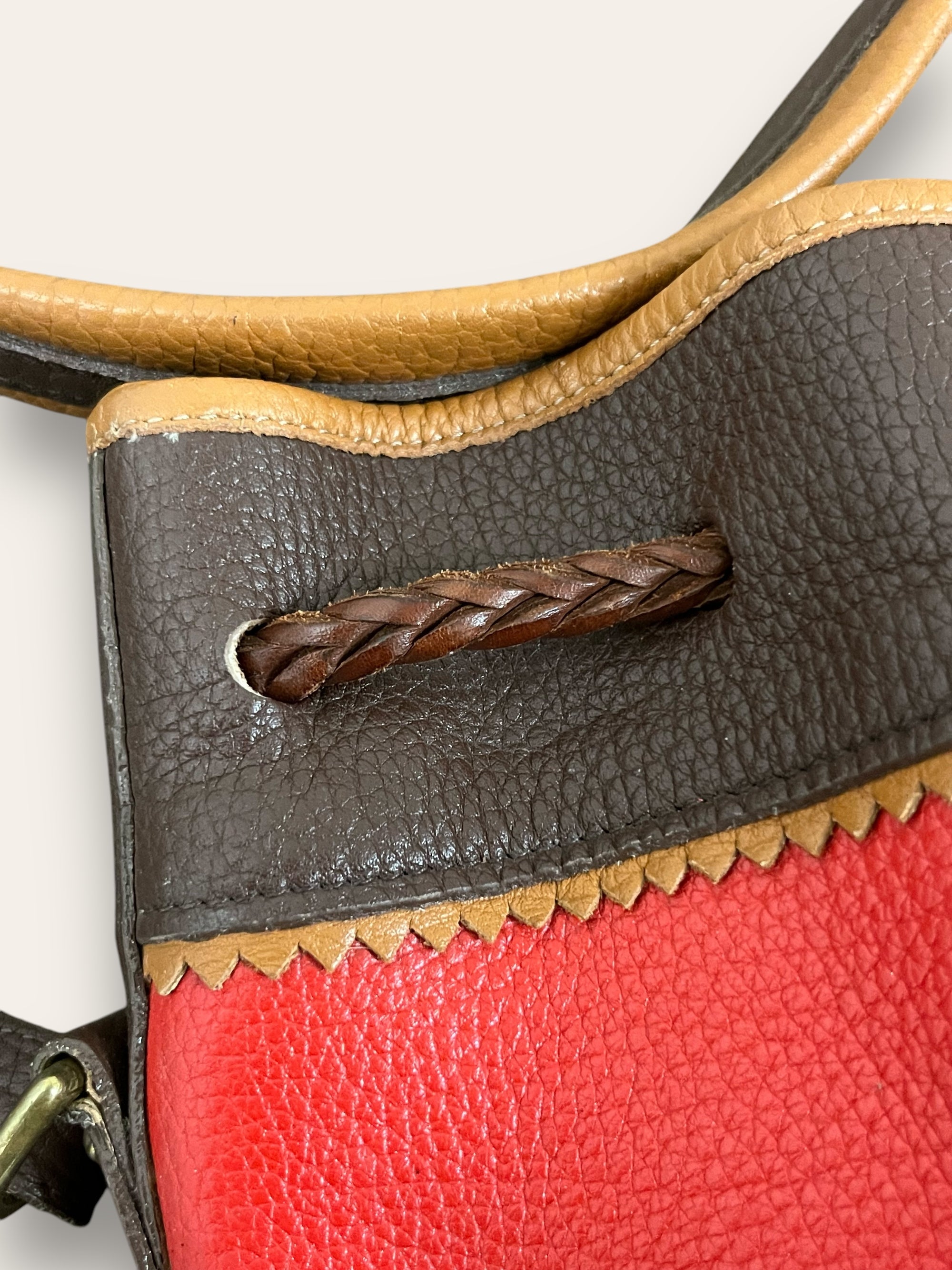 Vintage 1990’s Red Dooney & Bourke Bucket Leather Bag