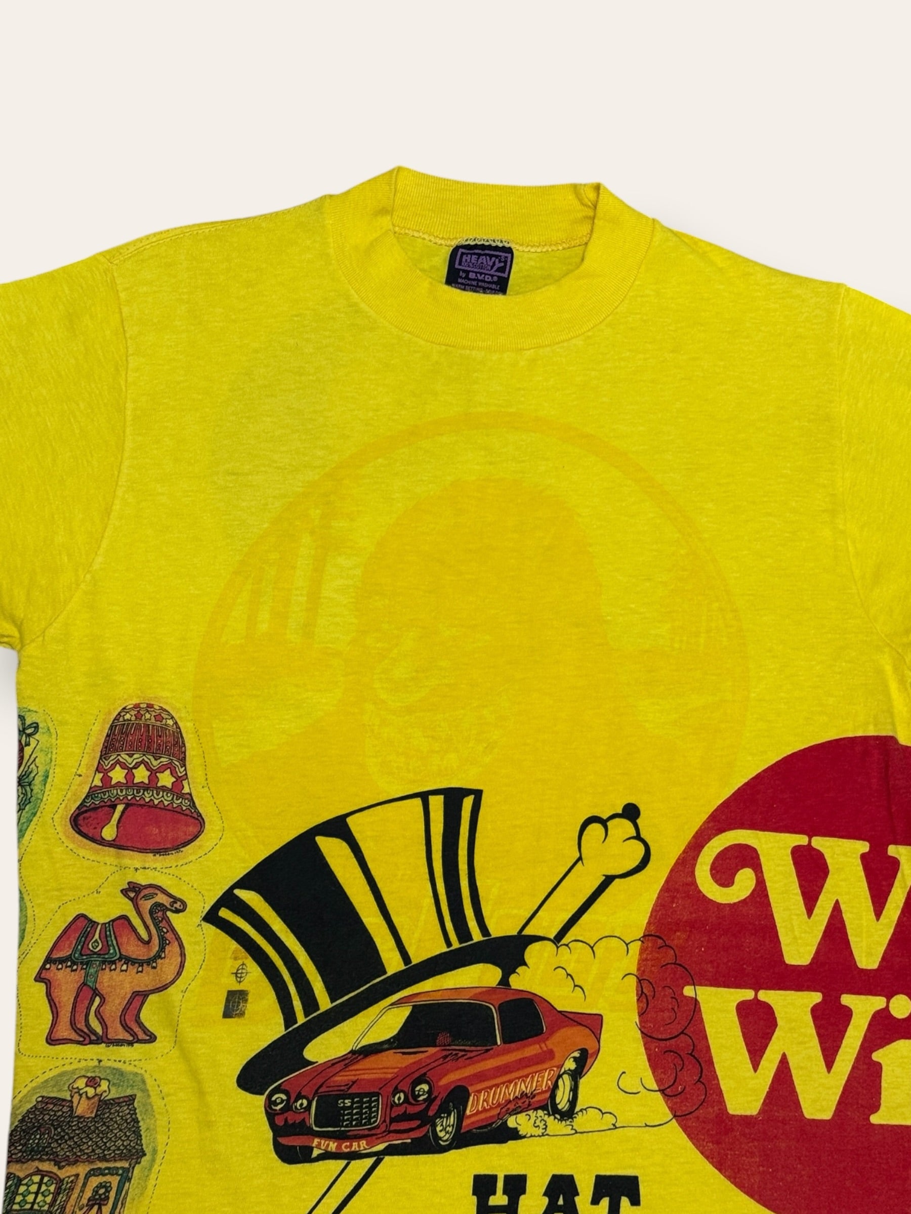 Vintage 1970s Kelley Mouse Studio Test Print T-Shirt | Car Racing | Fred Williamson Graphic | Rare 1970s Psychedelic Art T-Shirt