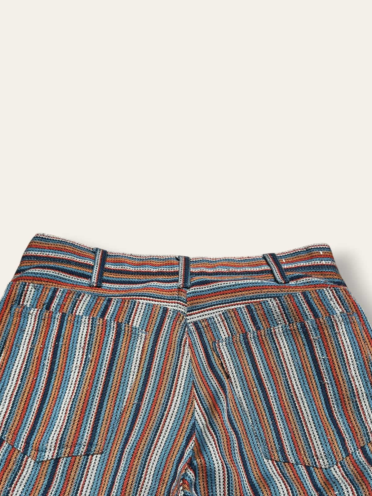 Vintage 1970’s Levi’s Big E Woven Striped Pants | Rare Pattern Size W31