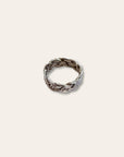 925 Sterling Silver Braided Rope Ring | Chunky Silver Band Rope Ring | Size 10