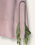 Vintage 1940's Gabardine Hollywood Western Skirt | Chain Stitch Embroidery, Rhinestones & Suede Fringe
