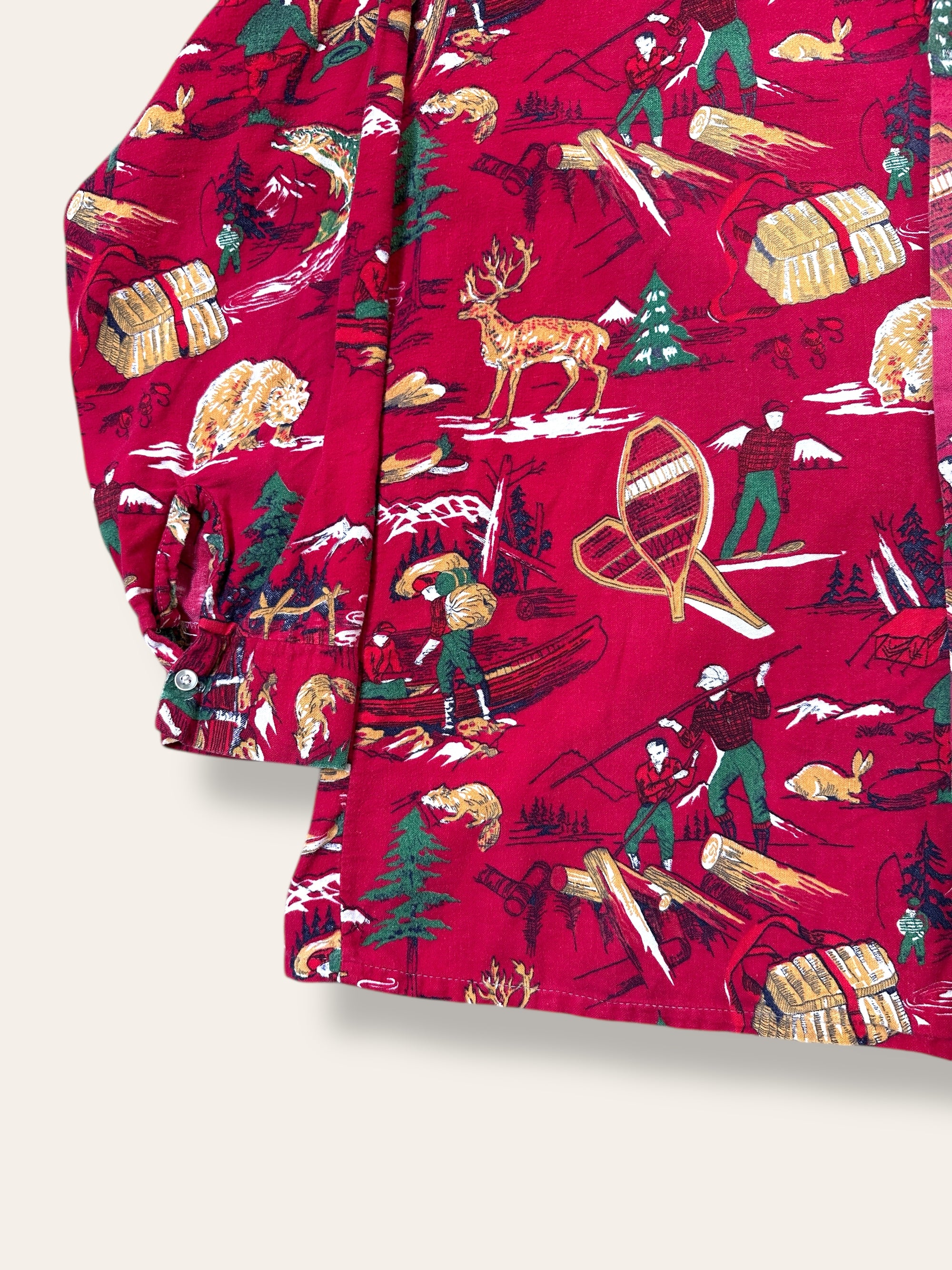 Vintage 1970’s Outdoors All Over Printed Flannel Shirt