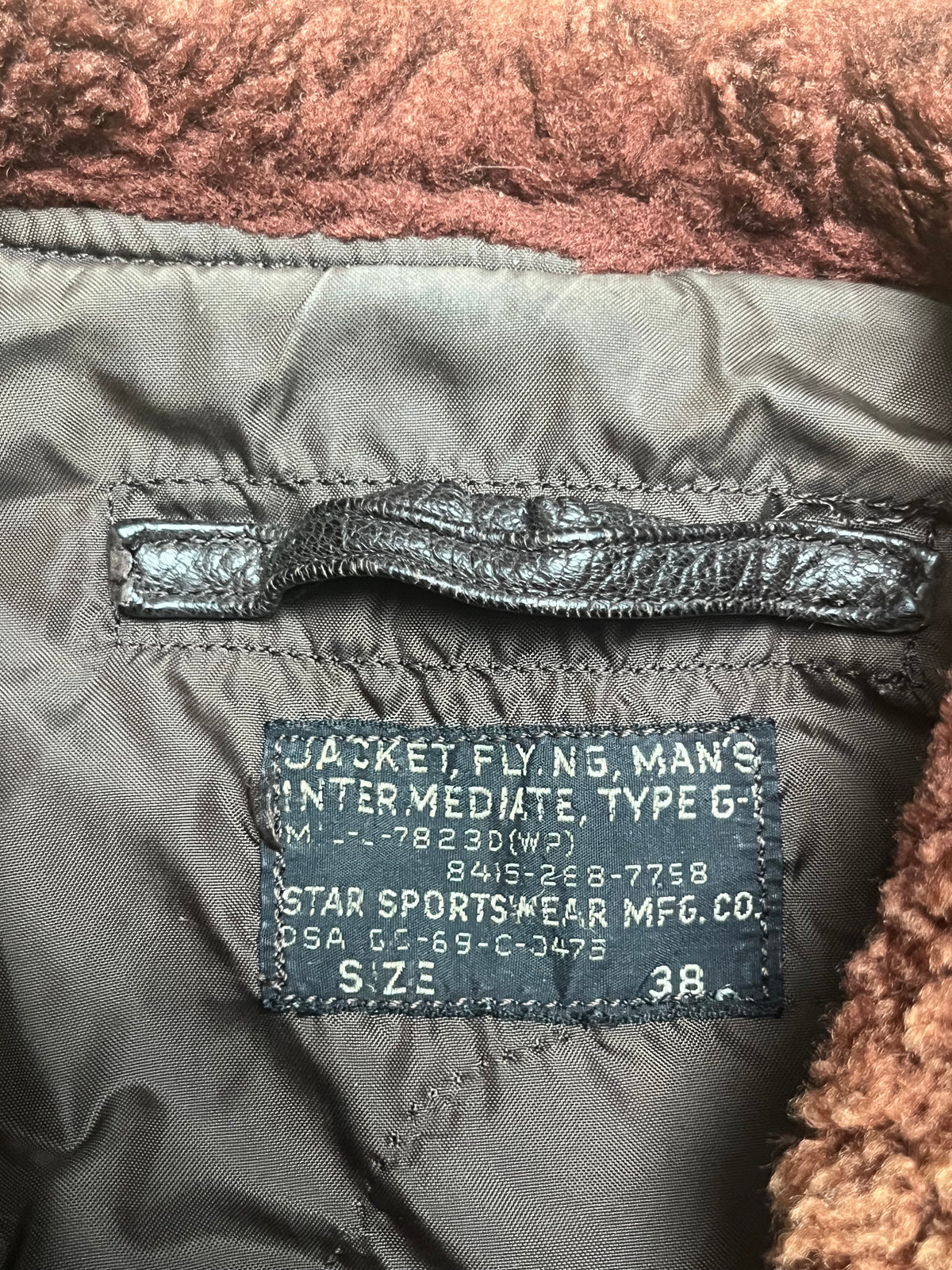 Vintage 1960s Vietnam War US Navy G-1 Goatskin Bomber Jacket | Star Sportswear | 1969 Leather Jacket Sz 38