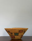 Vintage Jicarilla Apache Coil Handmade Basket | Native American Geometric Basket