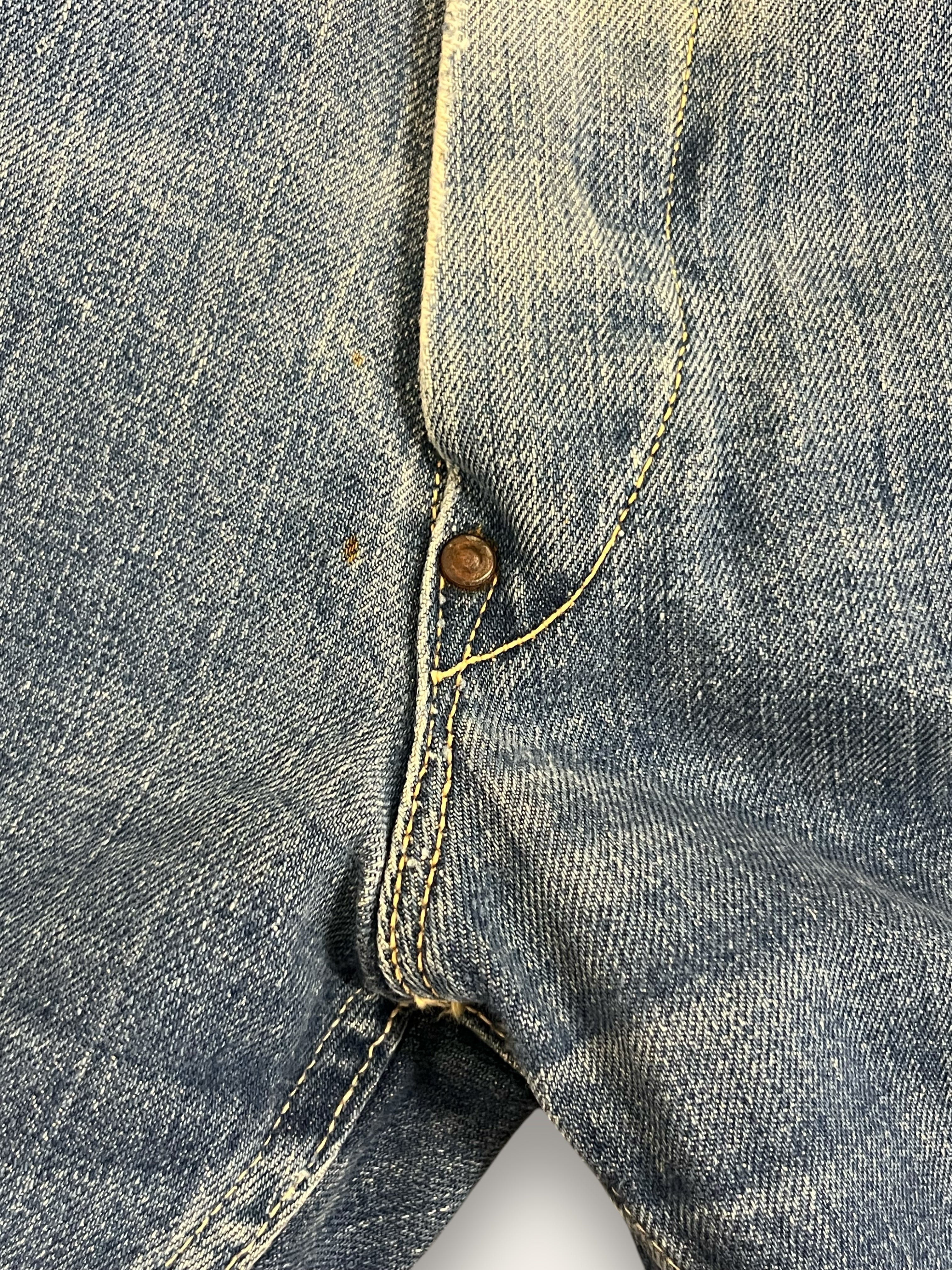 Vintage 1960's Can't Bust Em Denim Painted Pants W: 42 – Afterlife