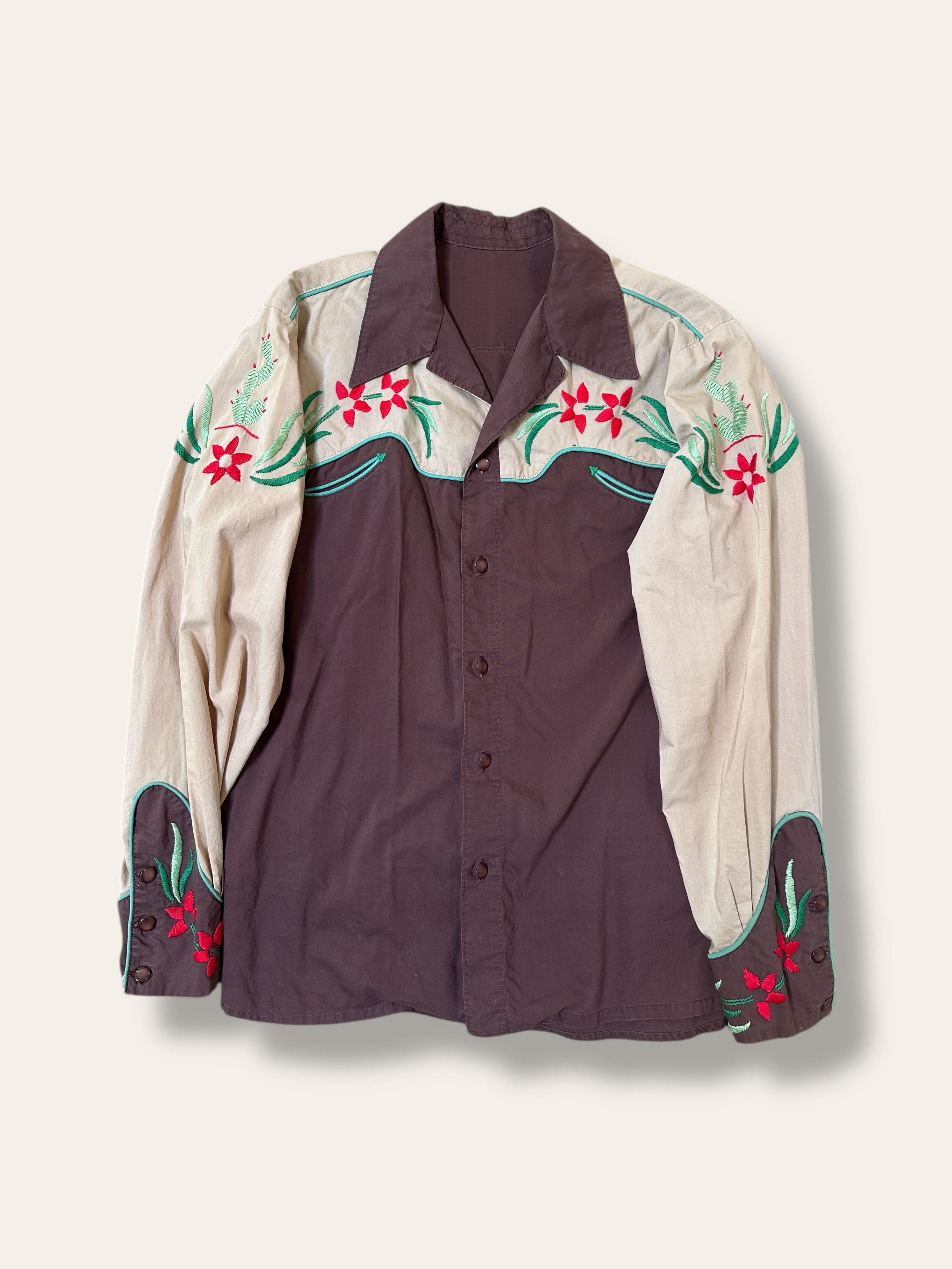 トップス vintage embroidery design western shirt Vintage Frontex Embroidered Western Shirt