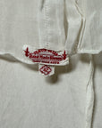 Antique 1900s Edwardian White Blouse | Antique Sheer Cotton Top with Embroidered Collar