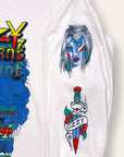 Vintage 1990s Ozzy Osbourne Long Sleeve Tattoo Test Print T-Shirt | Rare Rock Tee