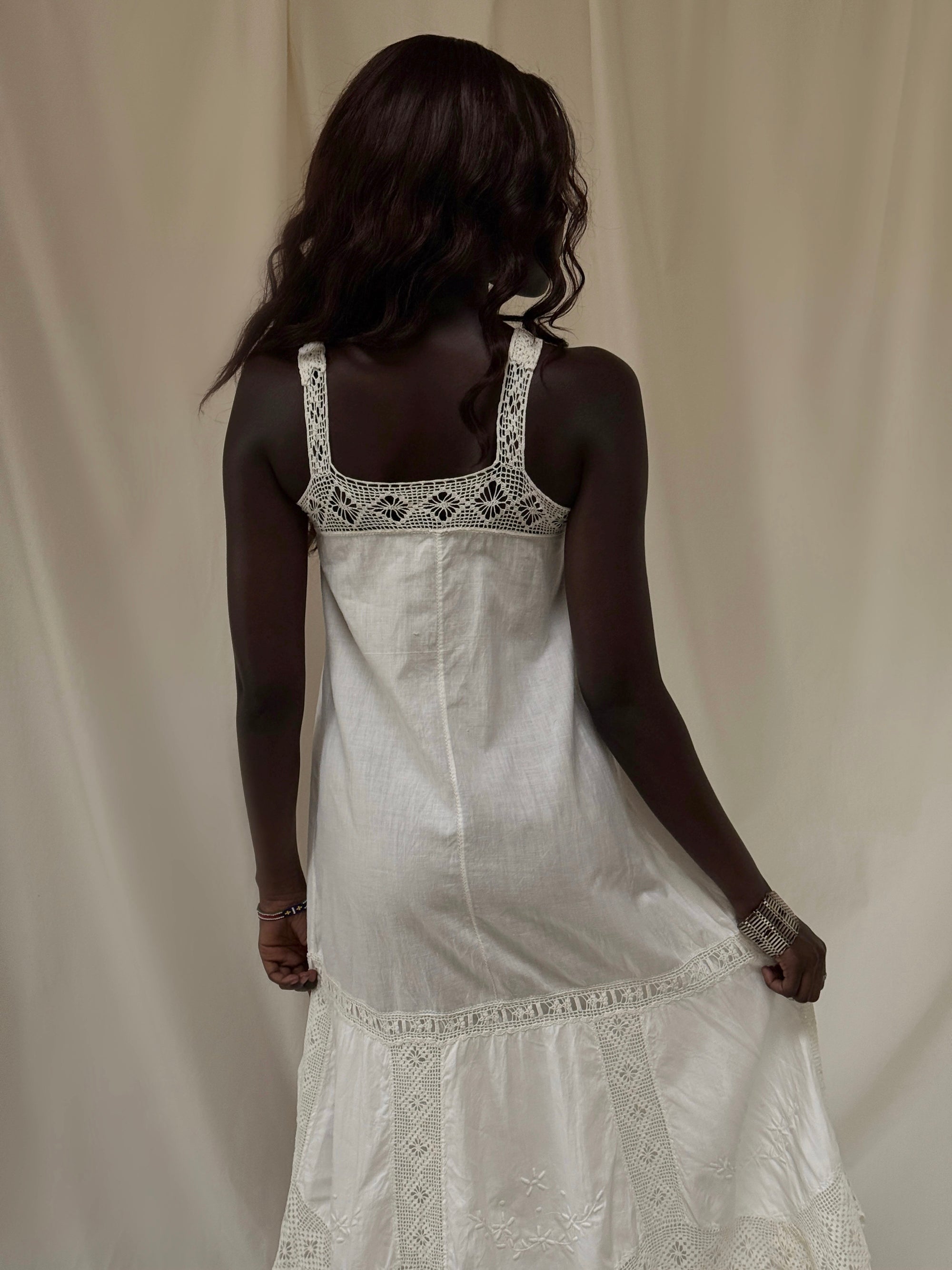 Vintage 1900's Edwardian White Cotton Crochet Dress | Antique Embroide Afterlife Boutique Vintage 1900's Edwardian White Cotton Crochet Dress | Antique Embroide Afterlife Boutique