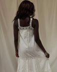 Vintage 1900’s Edwardian White Cotton Crochet Dress | Antique Embroidered Tea Dress