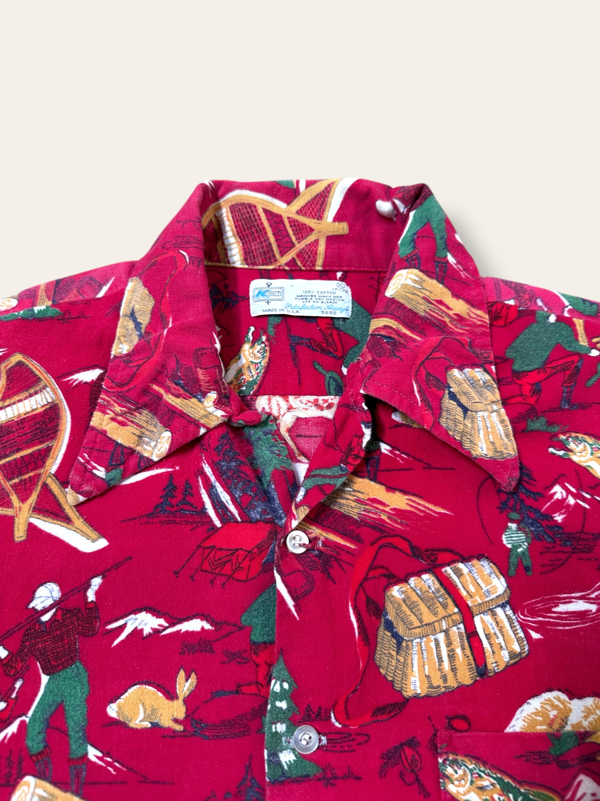 Vintage 1970’s Outdoors All Over Printed Flannel Shirt