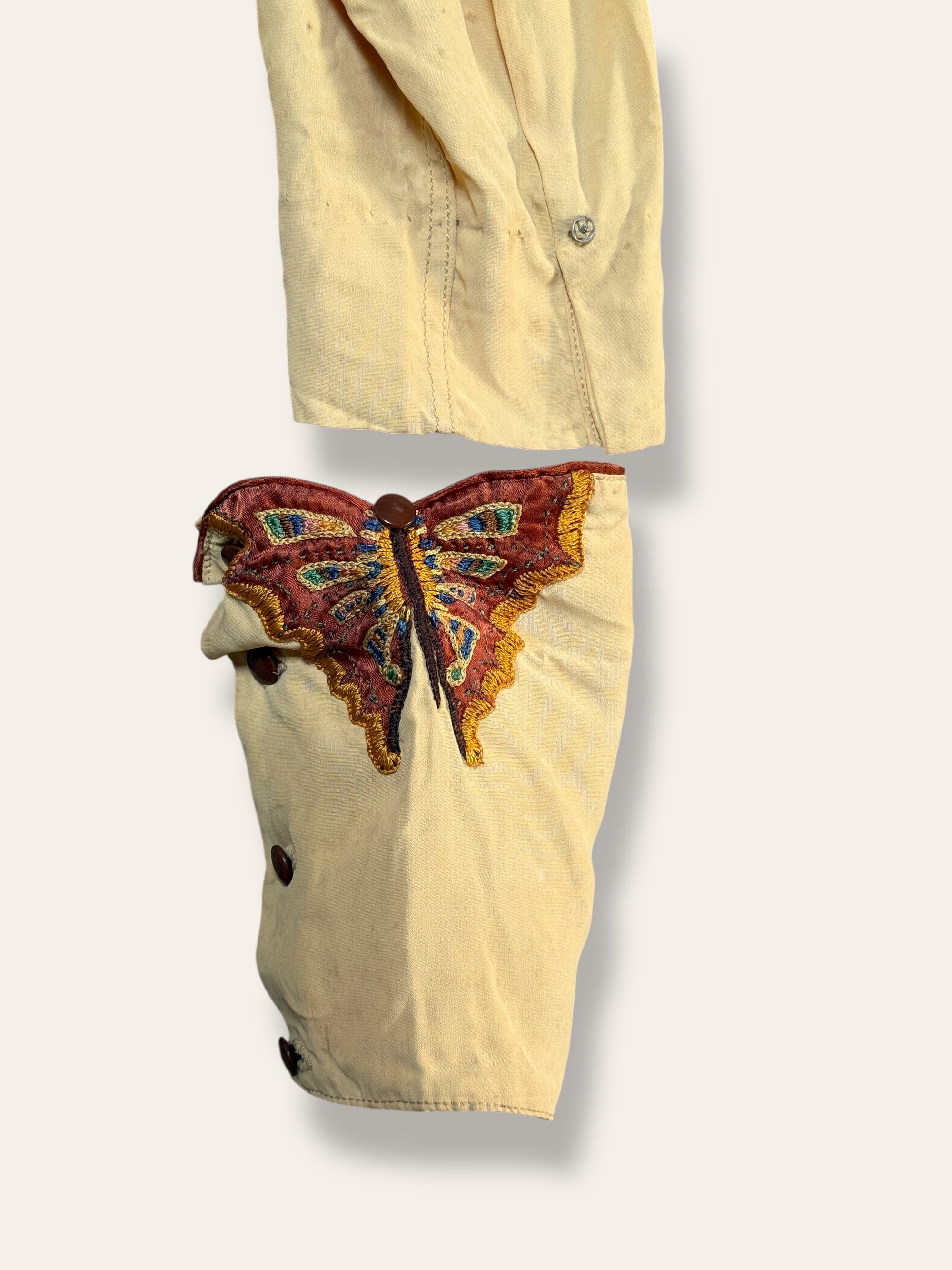 Vintage 1940’s Butterfly Embroidery Western Shirt