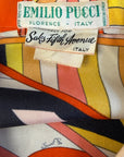 Vintage 1960’s Emilio Pucci Geometric Silk Blouse | Made in Italy Saks Fifth Avenue Silk Shirt