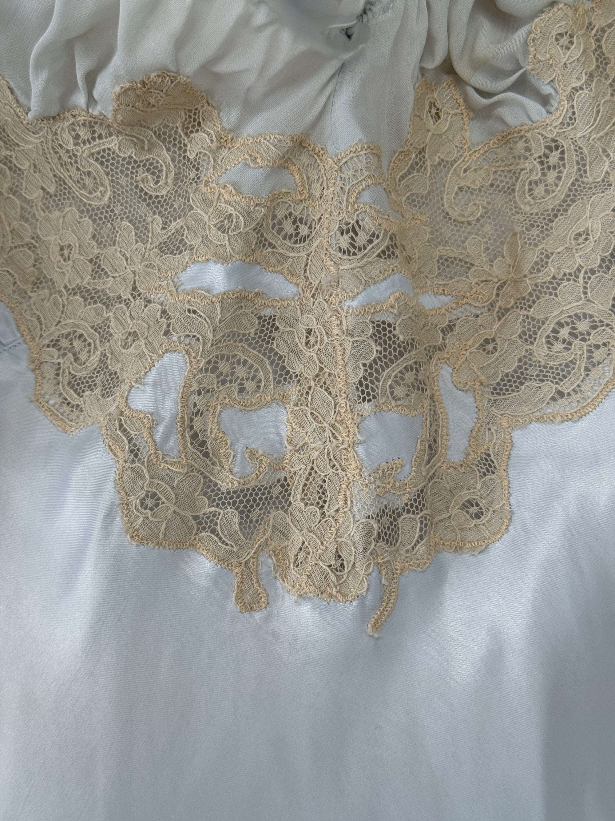 Vintage 1930’s Silk &amp; Lace Slip Dress | Bias Cut Gown