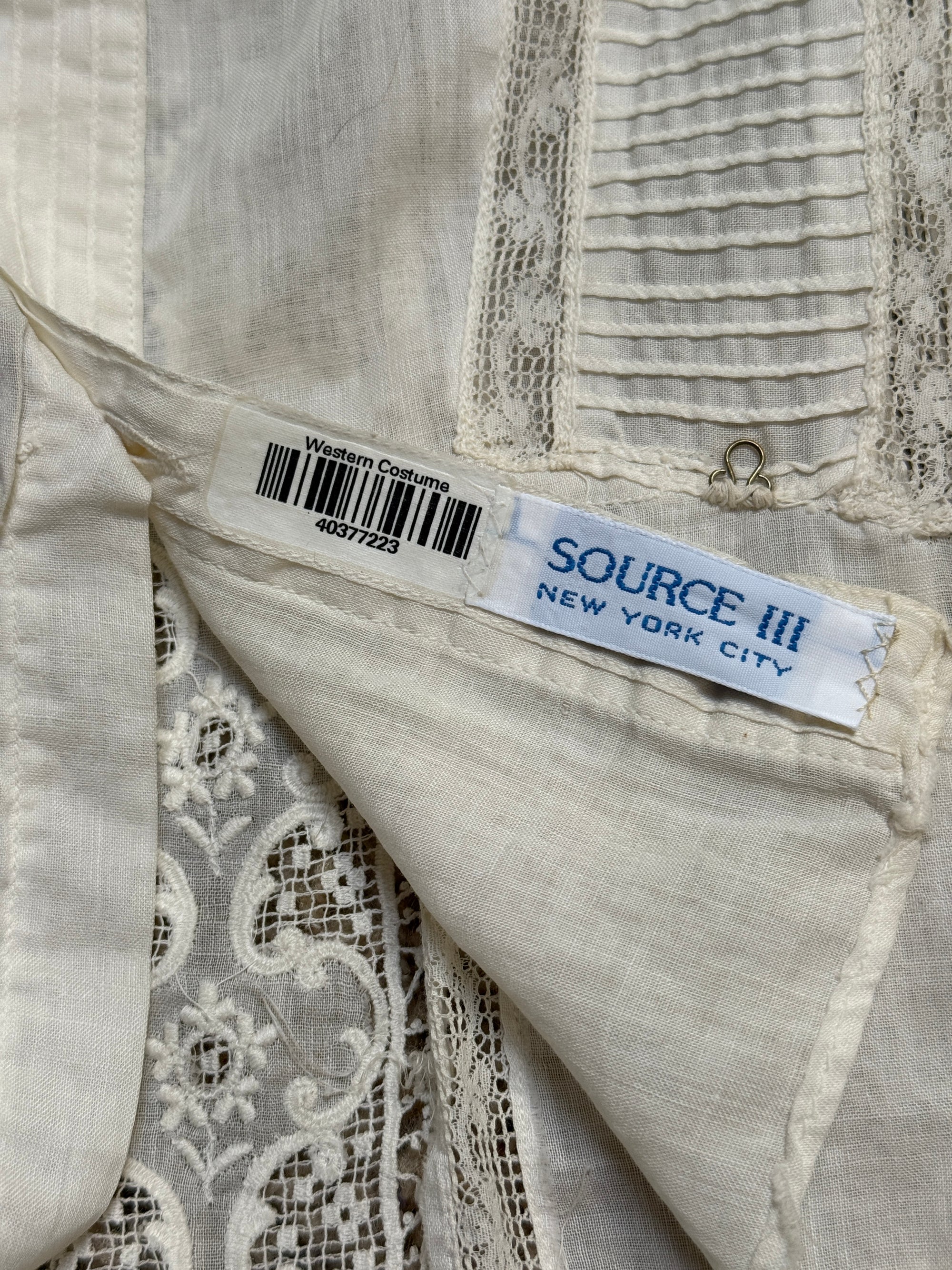 Vintage Edwardian Pleats &amp; Lace Blouse
