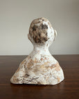 Vintage Expressionist Earthenware Bust Sculpture | Hand Sculpted Studio Pottery Portrait | Modernist MCM Folk Art Head