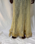 Vintage 1930’s Thrashed Lace Yellow Dress