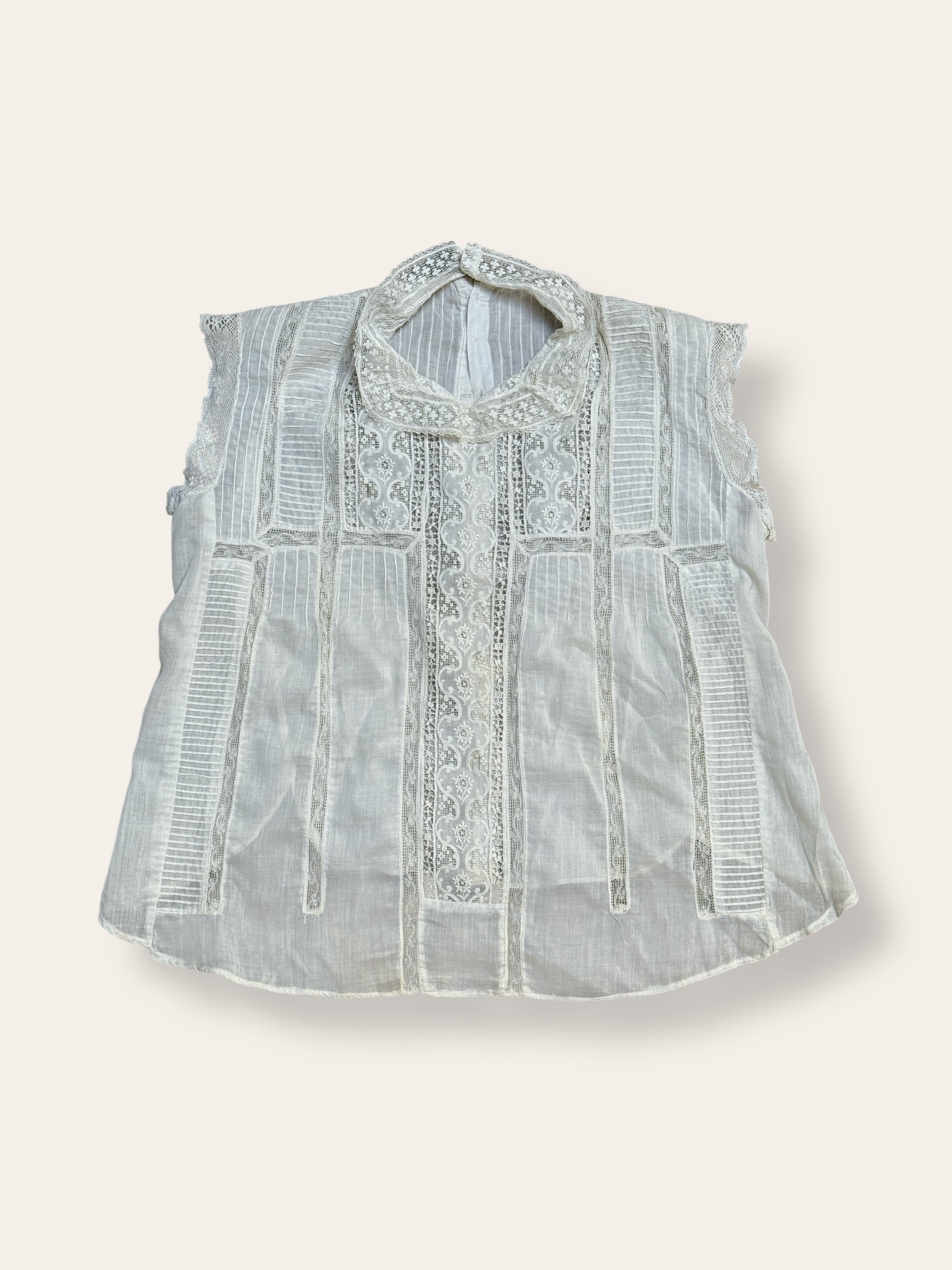 Vintage Edwardian Pleats &amp; Lace Blouse
